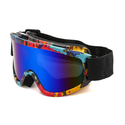 Large Frame Ski Goggles with Colorful Lens Anti - Collision Anti - Glare Lens Outdoor Sport Snow Snowboard for Snowboarding Skiing - 𝐃𝐔𝐕𝐋𝐀𝐒𝐇𝐎𝐏
