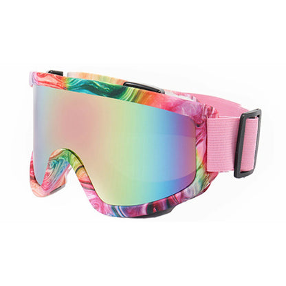 Large Frame Ski Goggles with Colorful Lens Anti - Collision Anti - Glare Lens Outdoor Sport Snow Snowboard for Snowboarding Skiing - 𝐃𝐔𝐕𝐋𝐀𝐒𝐇𝐎𝐏