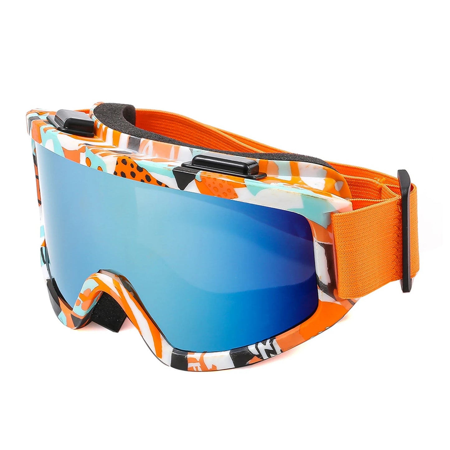 Large Frame Ski Goggles with Colorful Lens Anti - Collision Anti - Glare Lens Outdoor Sport Snow Snowboard for Snowboarding Skiing - 𝐃𝐔𝐕𝐋𝐀𝐒𝐇𝐎𝐏