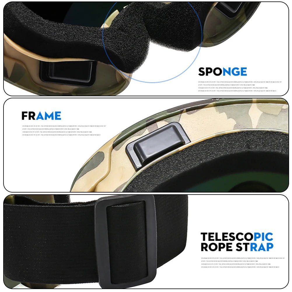 Large Frame Ski Goggles with Colorful Lens Anti - Collision Anti - Glare Lens Outdoor Sport Snow Snowboard for Snowboarding Skiing - 𝐃𝐔𝐕𝐋𝐀𝐒𝐇𝐎𝐏