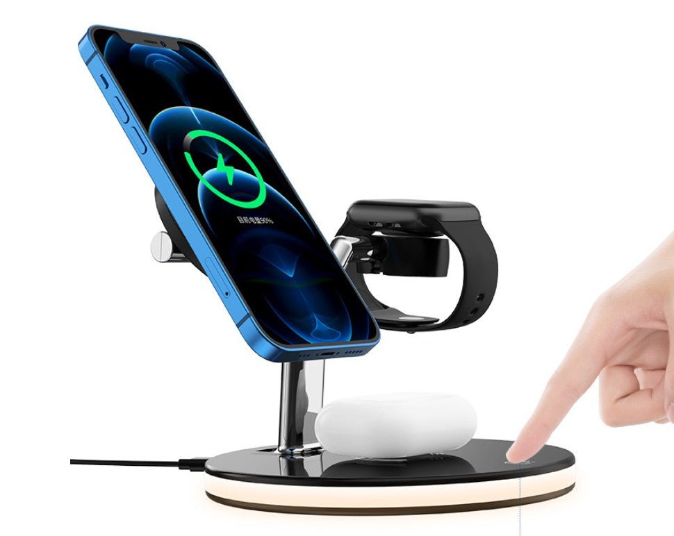 Magsafe desktop magnetic mobile phone holder charger three - in - one wireless charging watch headset - 𝐃𝐔𝐕𝐋𝐀𝐒𝐇𝐎𝐏