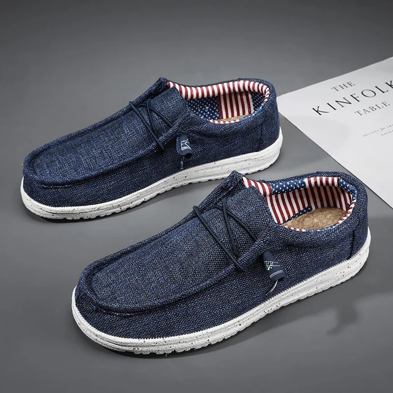 Men Shoes Casual Canvas Loafers Shoes Light Breathable Flats Leisure Male Vulcanized Shoes Walking Sneakers Plus Size 39 - 46 - 𝐝𝐮𝐯𝐥𝐚𝐬𝐡𝐨𝐩.𝐜𝐨𝐦