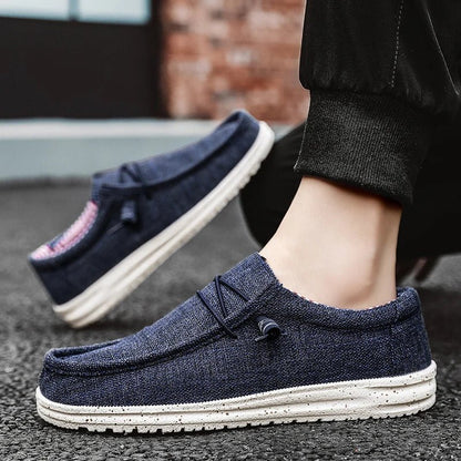 Men Shoes Casual Canvas Loafers Shoes Light Breathable Flats Leisure Male Vulcanized Shoes Walking Sneakers Plus Size 39 - 46 - 𝐝𝐮𝐯𝐥𝐚𝐬𝐡𝐨𝐩.𝐜𝐨𝐦