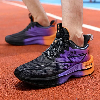 Men Sport Shoes Professional Cushioned Carbon Plate Running Shoes Breathable Lace - up Casual Sneakers Marathon Athletic Footwear - 𝐝𝐮𝐯𝐥𝐚𝐬𝐡𝐨𝐩.𝐜𝐨𝐦