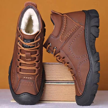 Men's cotton shoes men's winter new style snow boots with fleece insulation casual sports shoes men's outdoor hiking shoes - 𝐃𝐔𝐕𝐋𝐀𝐒𝐇𝐎𝐏