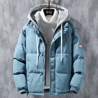 Men's winter clothing, winter new styles, trendy, cool, windproof, cold resistant, warm, loose oversized hooded cotton jacket, men's clothing - 𝐃𝐔𝐕𝐋𝐀𝐒𝐇𝐎𝐏