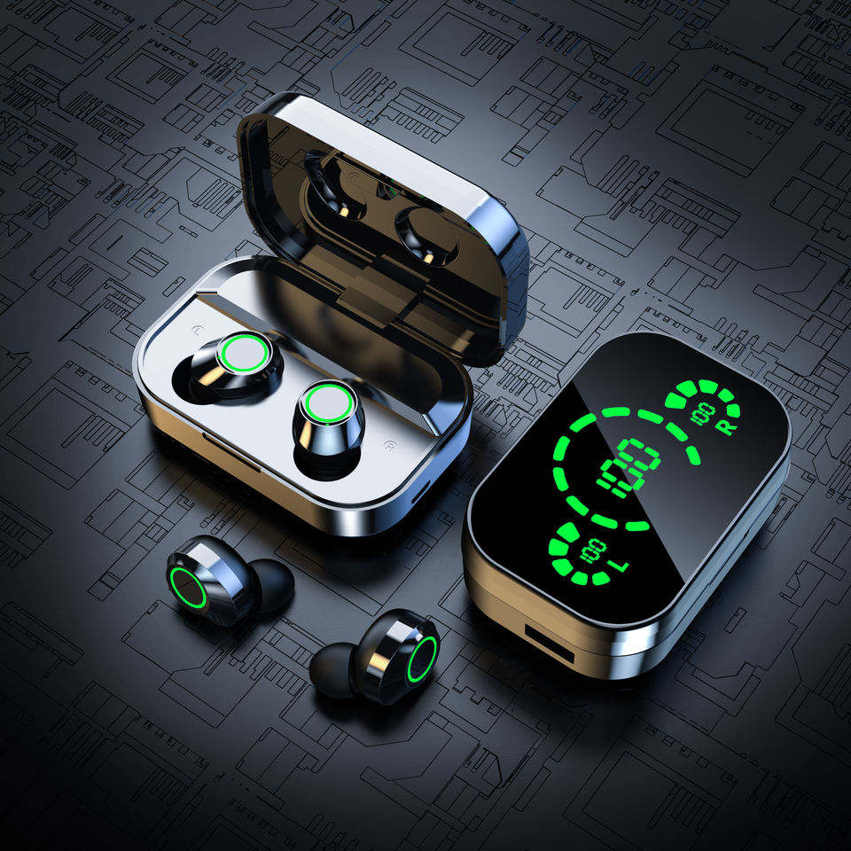 Mirror digital YD03 wireless Bluetooth earphones TWS in ear high battery Bluetooth earphones - 𝐃𝐔𝐕𝐋𝐀𝐒𝐇𝐎𝐏