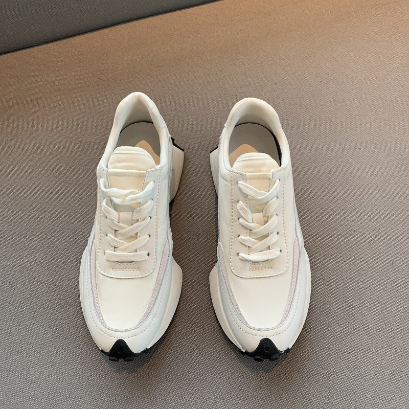 New Spring/Summer Genuine Leather Versatile Thick Sole Casual Sports Shoes for Women - 𝐃𝐔𝐕𝐋𝐀𝐒𝐇𝐎𝐏