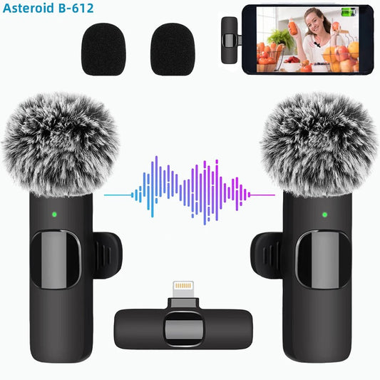New Wireless Lavalier Microphone Portable Audio Video Recording Mini Microphone for iPhone Android PC Camera Live Gaming Phone - 𝐝𝐮𝐯𝐥𝐚𝐬𝐡𝐨𝐩.𝐜𝐨𝐦