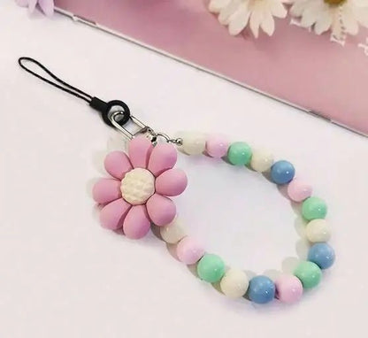 Phone Anti - lost Lanyard Key Short Wrist Pendant Colorful Macaron Round Bead Pendant Women's Hand - held Chain Mobile Phone Lanyard - 𝐝𝐮𝐯𝐥𝐚𝐬𝐡𝐨𝐩.𝐜𝐨𝐦