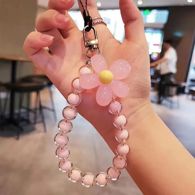 Phone Anti - lost Lanyard Key Short Wrist Pendant Colorful Macaron Round Bead Pendant Women's Hand - held Chain Mobile Phone Lanyard - 𝐝𝐮𝐯𝐥𝐚𝐬𝐡𝐨𝐩.𝐜𝐨𝐦