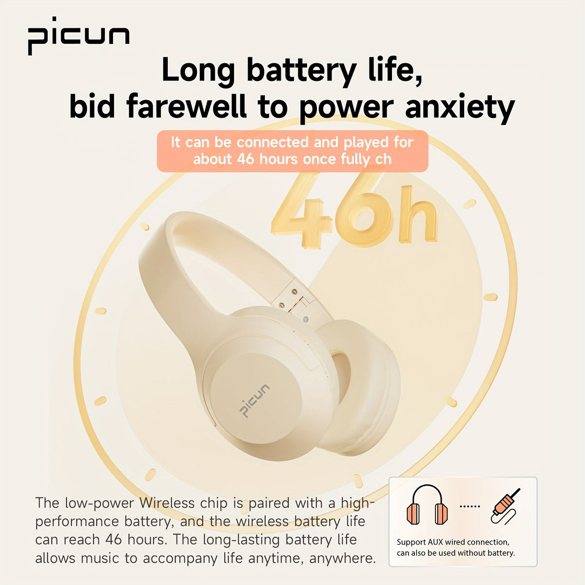 Picun B - 01S Wireless Headphones, HD Stereo Sound Over Ear Headphones With Built - in Microphones, Deep Bass 40 Hours Playtime, Headset HiFi Stereo Foldable Lightweight Headset, TF/For Cell Phone/PC/Home. - 𝐃𝐔𝐕𝐋𝐀𝐒𝐇𝐎𝐏
