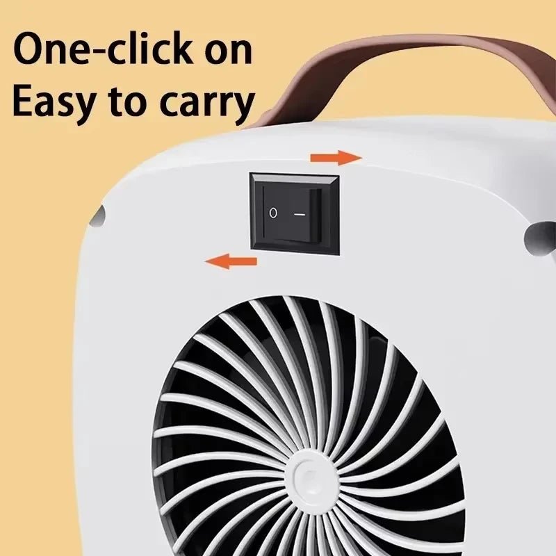 Portable Desktop Heater Mini Heater Fall Proof with Handle 500W PTC Multifunctional Office Electric Heater Mutes Fast Heating - 𝐝𝐮𝐯𝐥𝐚𝐬𝐡𝐨𝐩.𝐜𝐨𝐦