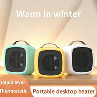 Portable Desktop Heater Mini Heater Fall Proof with Handle 500W PTC Multifunctional Office Electric Heater Mutes Fast Heating - 𝐝𝐮𝐯𝐥𝐚𝐬𝐡𝐨𝐩.𝐜𝐨𝐦