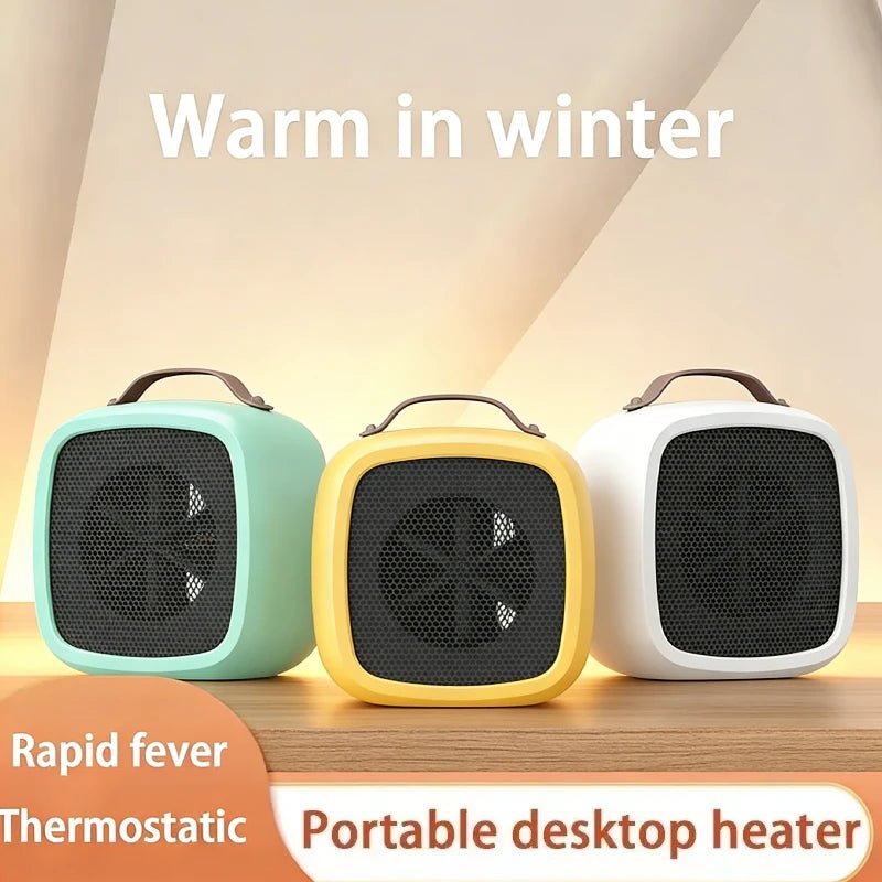 Portable Desktop Heater Mini Heater Fall Proof with Handle 500W PTC Multifunctional Office Electric Heater Mutes Fast Heating - 𝐝𝐮𝐯𝐥𝐚𝐬𝐡𝐨𝐩.𝐜𝐨𝐦