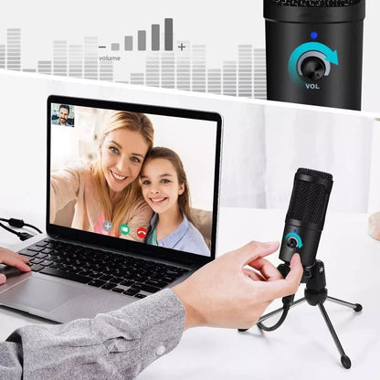 Professional USB Condenser Microphones For PC Computer Laptop Singing Gaming Streaming Recording Studio YouTube Video Microfon - 𝐃𝐔𝐕𝐋𝐀𝐒𝐇𝐎𝐏