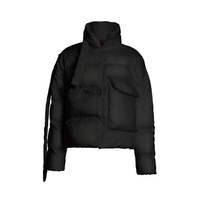 Short White Duck Down Jacket New Women's Asymmetric Short Coat - 𝐃𝐔𝐕𝐋𝐀𝐒𝐇𝐎𝐏