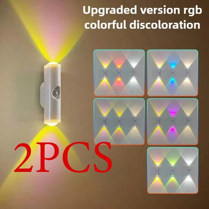 Smart RGB Gradient Night Light Magnetic Motion Sensor Rechargeable Wall Lamp for Bedroom Bathroom Closet Garden Home Decor - 𝐝𝐮𝐯𝐥𝐚𝐬𝐡𝐨𝐩.𝐜𝐨𝐦