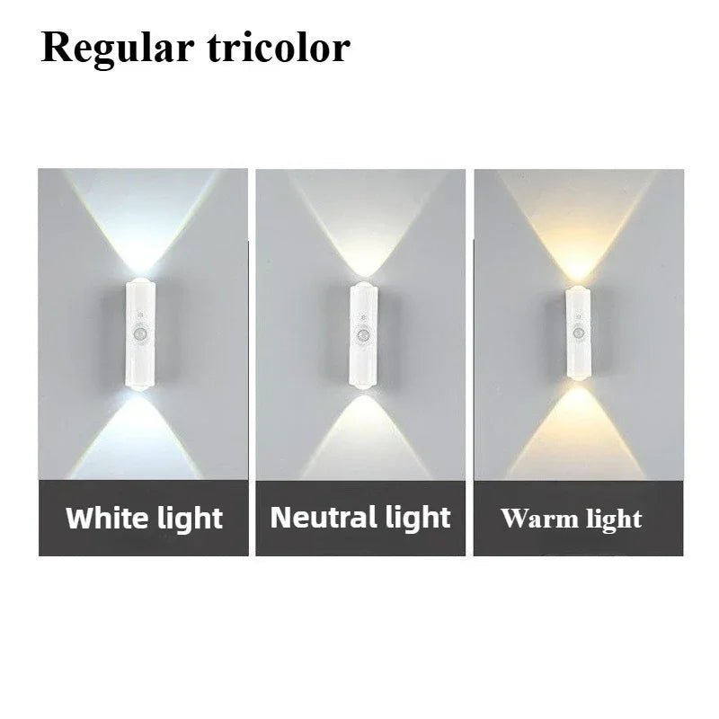Smart RGB Gradient Night Light Magnetic Motion Sensor Rechargeable Wall Lamp for Bedroom Bathroom Closet Garden Home Decor - 𝐃𝐔𝐕𝐋𝐀𝐒𝐇𝐎𝐏