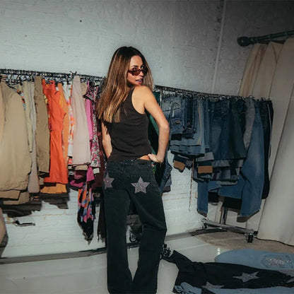 Street Women's Denim Shorts Pentagram Pattern Pocket Low Waist Slim Zipper Female Mini Jeans 2026 Spring Summer Chic Lady Shorts - 𝐃𝐔𝐕𝐋𝐀𝐒𝐇𝐎𝐏