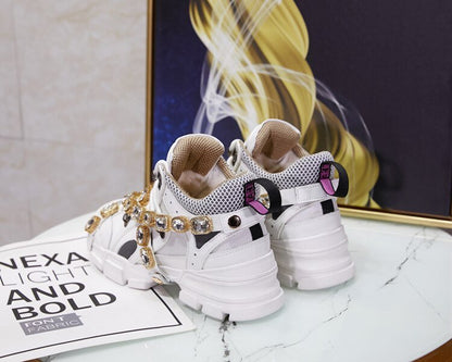 Trainers Rhinestone Sneakers Women Platform Thick Sole Muffin Flats Diamond Elevator Creepers Shoes High Quality Mesh Crystal - 𝐝𝐮𝐯𝐥𝐚𝐬𝐡𝐨𝐩.𝐜𝐨𝐦