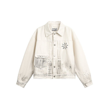 Washed Tie - Dye Retro Jacket for Couples - Casual Outerwear - 𝐃𝐔𝐕𝐋𝐀𝐒𝐇𝐎𝐏