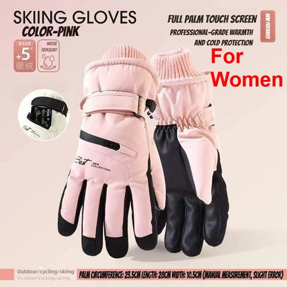 Winter Cycling Gloves Non Slip Touch Ski Gloves Snowboard Accessories Waterproof Pocket Warm Men's and Women's Thermal Gloves - 𝐃𝐔𝐕𝐋𝐀𝐒𝐇𝐎𝐏