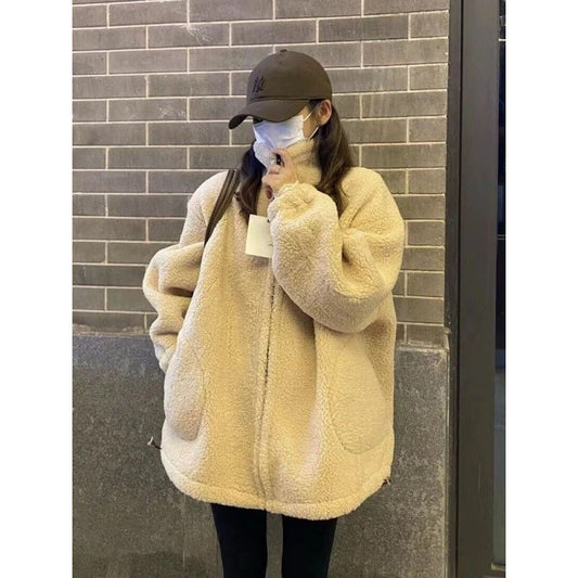 Winter Thickened High - Quality Particle Coat Women's Imitation Lamb Fur Jacket - 𝐃𝐔𝐕𝐋𝐀𝐒𝐇𝐎𝐏