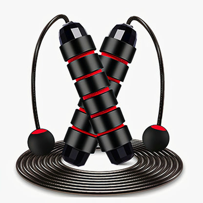 With Ball Bearings Adjustable Tangle - Free Speed Wire Jump Rope Workout with Foam Handles for Fitness Home Workouts and Slim Body - 𝐃𝐔𝐕𝐋𝐀𝐒𝐇𝐎𝐏