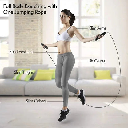 With Ball Bearings Adjustable Tangle - Free Speed Wire Jump Rope Workout with Foam Handles for Fitness Home Workouts and Slim Body - 𝐃𝐔𝐕𝐋𝐀𝐒𝐇𝐎𝐏