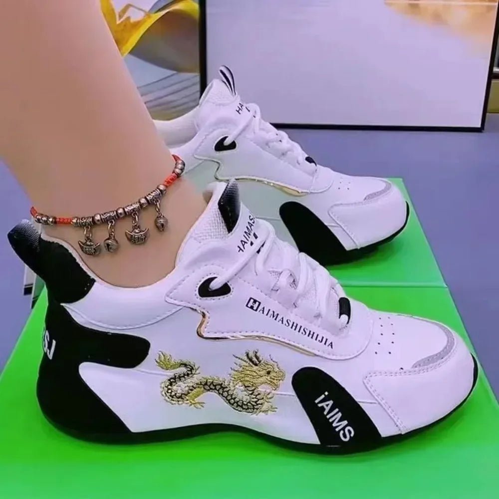 Women Designer Sneakers 2024 Summer Leather Waterproof Casual Sports Shoes Women Lightweight Breathable Non - slip Platform Shoes - 𝐃𝐔𝐕𝐋𝐀𝐒𝐇𝐎𝐏