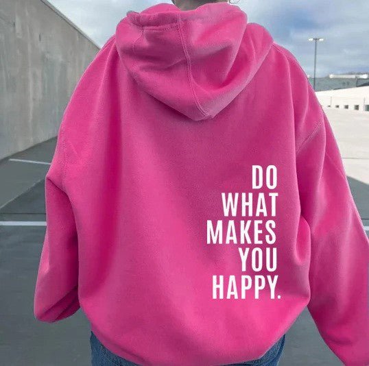 Women's Fleece - lined Hoodie with Print, Kangaroo Pocket, Drawstring, Letter Splicing, Abstract Print - 𝐝𝐮𝐯𝐥𝐚𝐬𝐡𝐨𝐩.𝐜𝐨𝐦