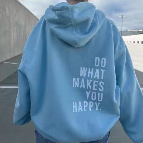 Women's Fleece - lined Hoodie with Print, Kangaroo Pocket, Drawstring, Letter Splicing, Abstract Print - 𝐝𝐮𝐯𝐥𝐚𝐬𝐡𝐨𝐩.𝐜𝐨𝐦