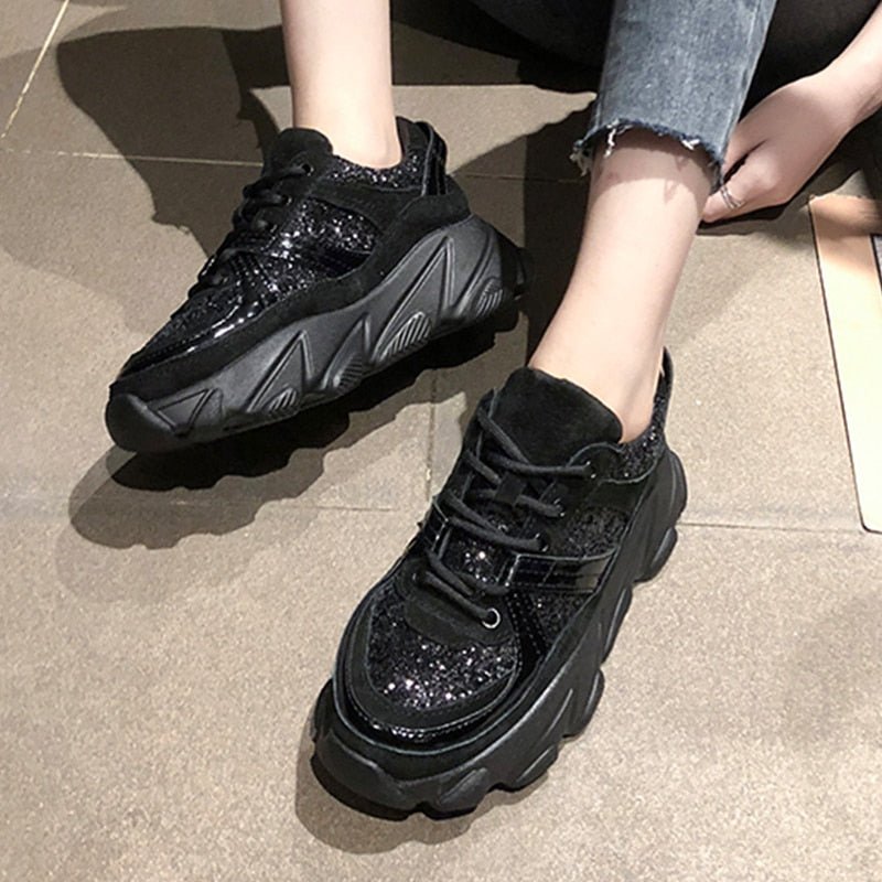 Womens Sneakers Trainers Platform Wedges Chunky Sneakers Black Sneakers Women Casual Shoes Woman Baskets chaussures femme - 𝐝𝐮𝐯𝐥𝐚𝐬𝐡𝐨𝐩.𝐜𝐨𝐦